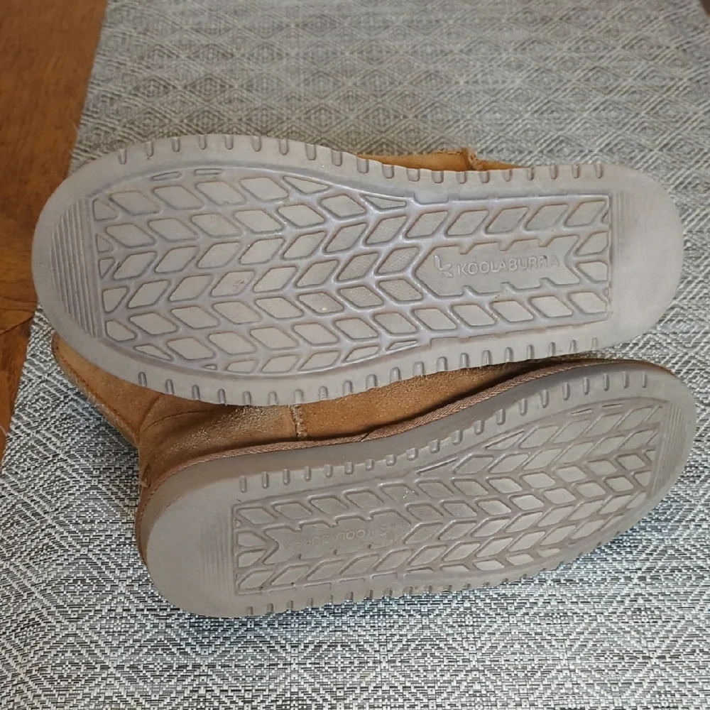 UGG Short Chestnut Suede Boots With Plush Lining